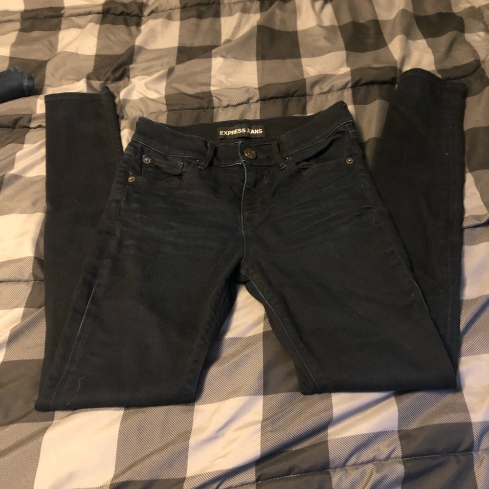 Express Super soft, legging jeans, dark blue